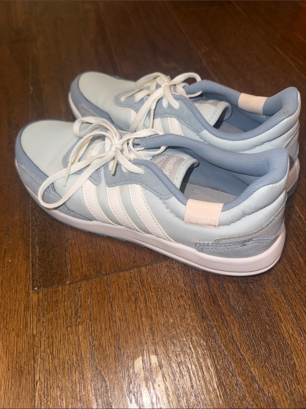 adidas Women’s Baby Blue & White Sneakers - Picture 5 of 7